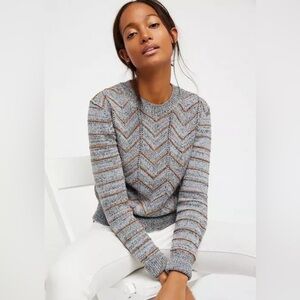 Free People Zig Zag Pullover Sweater